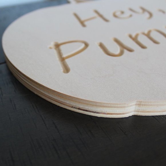 Hey, Pumpkin Fall Decor White Wood Pumpkin Sign - Picture 4 of 7